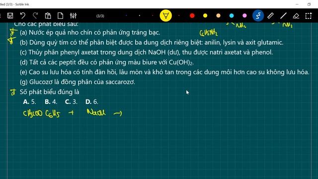 (a) Nước ép quả nho chín có phản ứng tráng bạc. (b) Dùng quỳ tím có thể phân biệt được ba dung dịcH смотреть онлайн