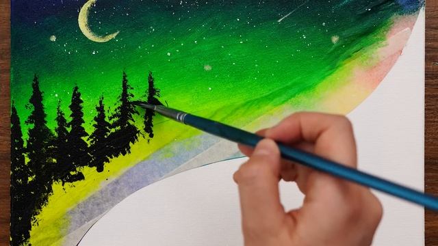 How To Paint Abstract Rainbow Landscape｜Step By Step Easy Painting (1345)