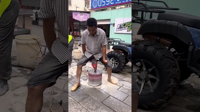 Сверление дорожного покрытия. смотреть онлайн