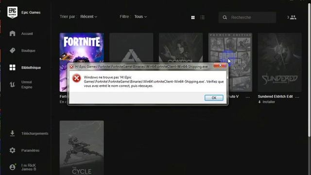 Fortnite Error : windows ne trouve pas Epic Games\Fortnite\FortniteGame\Binaries\Win64 смотреть онлайн