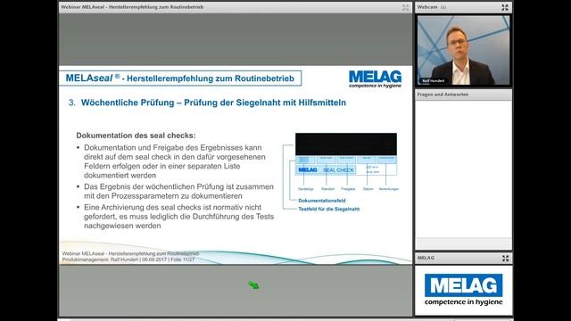 MELAG Webinar - MELAseal - Herstellerempfehlung zum Routinebetrieb смотреть онлайн