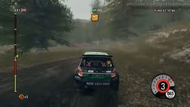 WRC 3: Skoda Fabia S2000 - Great Britain Single Stage - Crychan смотреть онлайн