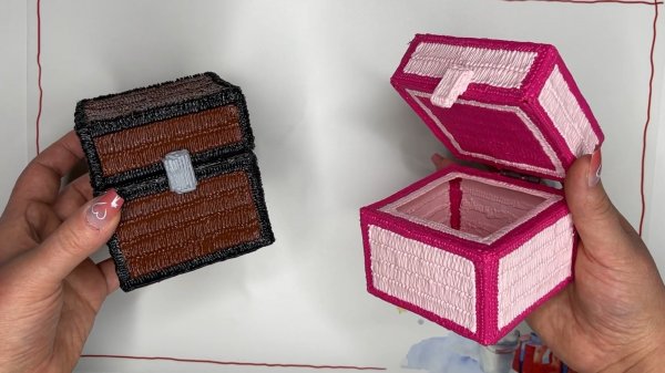 Рисуем 3д ручкой сундук из Майнкрафт