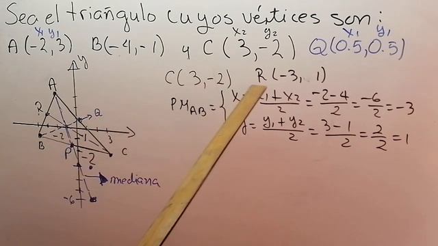 Ecuación de la mediana y su baricentro /Educación Guiada /Profe Ricardo Rodriguez /2a Parte смотреть онлайн