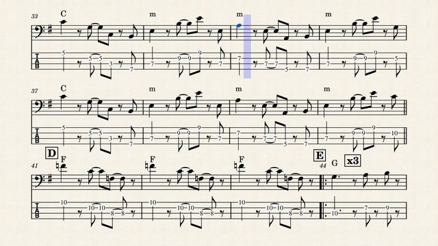 Khruangbin - Ada Jean - Bass Tabs with Bass Transcription смотреть онлайн