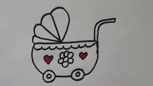 Bolalar uchun Bolalar aravachasi rasm chizish/Drawing Baby Stroller for children/Рисунок для детей! смотреть онлайн