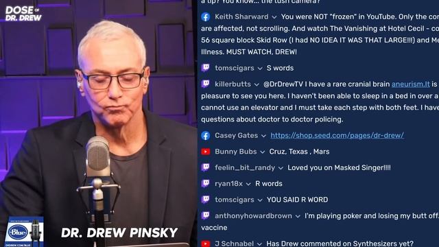 Dr. Drew And You Live Taking Questions With Links On Drdrew.tv 2-18-21
