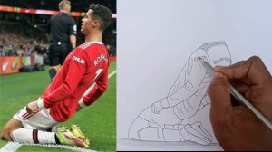 how to draw Ronaldo Iconic Goal Celebration Pose