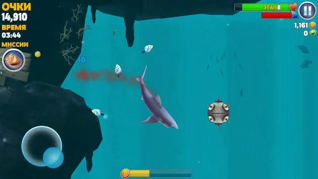 Hungry shark evolution #3 напал на огромного монстра и скушал его (набрал 300к очков!!) смотреть онлайн