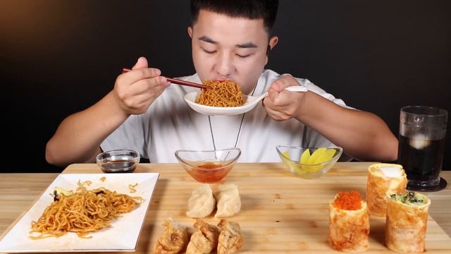 Mukbang)SUB/with Burt/The bag of dumplings/ASMR eating sounds смотреть онлайн