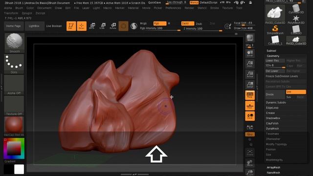Zbrush - Substance Painter: Stylized Rock Model & Texture смотреть онлайн