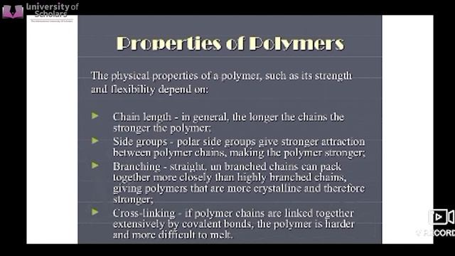Polymer Science & Engineering | Lecture -11 | Textile | Mohsin Uddin | University of Scholars смотреть онлайн