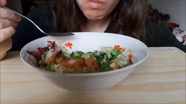 ASMR Arugula Salad with Chicken and Cheese/Eating Sounds смотреть онлайн