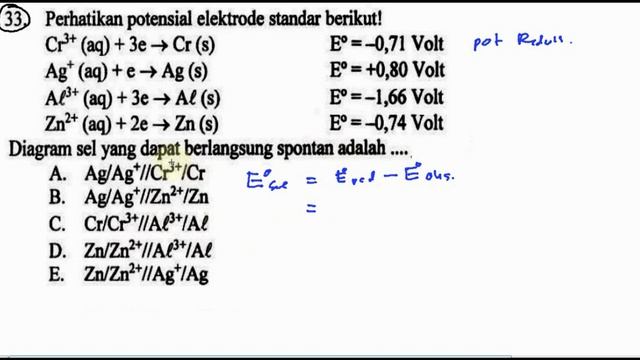 un sma 2017 kimia , no 33, reaksi spontan sel volta смотреть онлайн