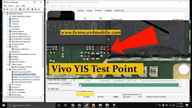 Vivo Y1S PD2014f Full flash New Security Test Point BROM Mode Fix Dead Boot Repair Downgrade смотреть онлайн