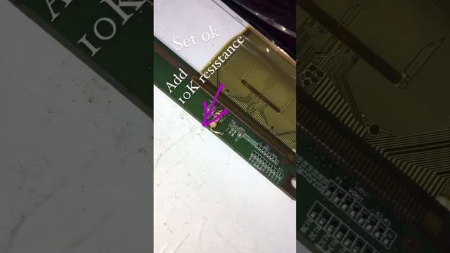 55 inch 4k led tv panel one cof showing horizontal lines (solved by A Resistance only)