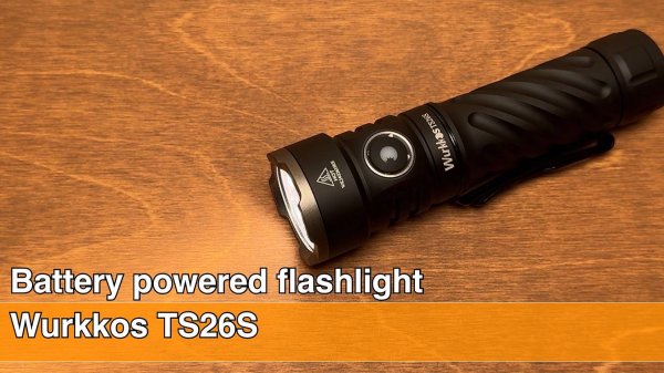 Новинка от Wurkkos! Аккумуляторный фонарик TS26S с светодиодами Nichia 519A. Тесты работы