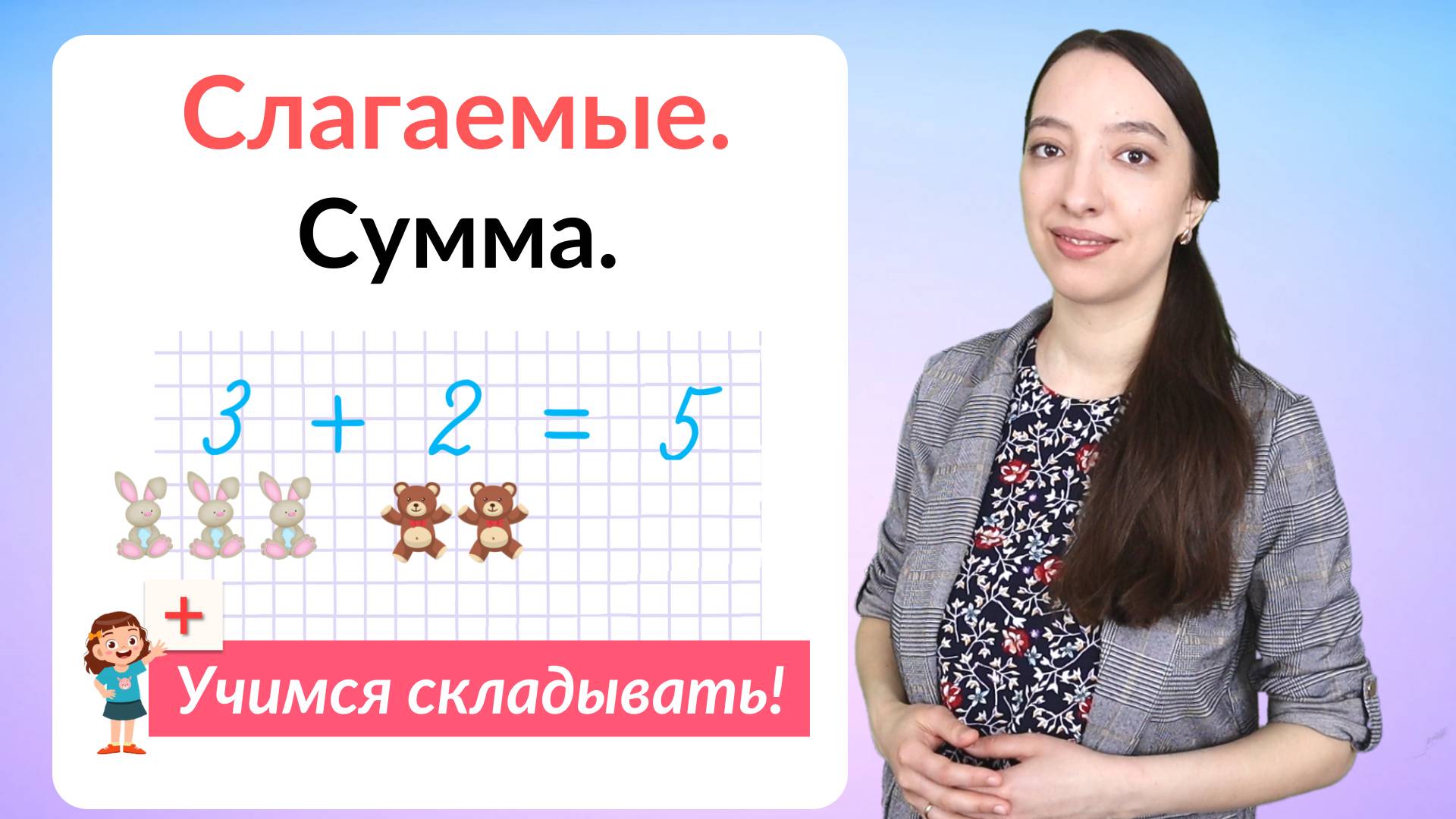 Слагаемые Сумма. Математика 1 класс смотреть онлайн