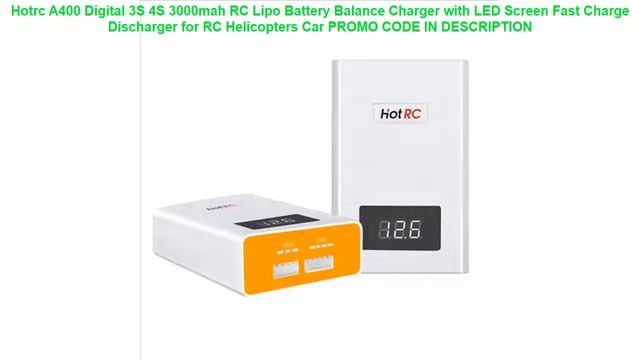 Cheap Hotrc A400 Digital 3S 4S 3000mah RC Lipo Battery Balance Charger with LED Screen Fast Charge смотреть онлайн