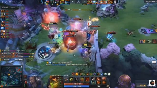 How Topson BB TANK fountain Team OG VS Newbie TI 2019 Game Dota 2. смотреть онлайн