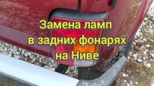Замена ламп в задних фонарях на Ниве.