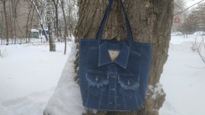 DIY Bag Jeans Fantasy Сумка из джинсов своими руками полный МК и выкройка Джинсовая Фантазия