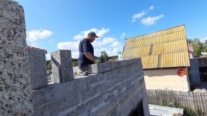 Кладка блока из арболита. Как я это делаю. Новости со стройки. Самый тёплый шов для блока.
