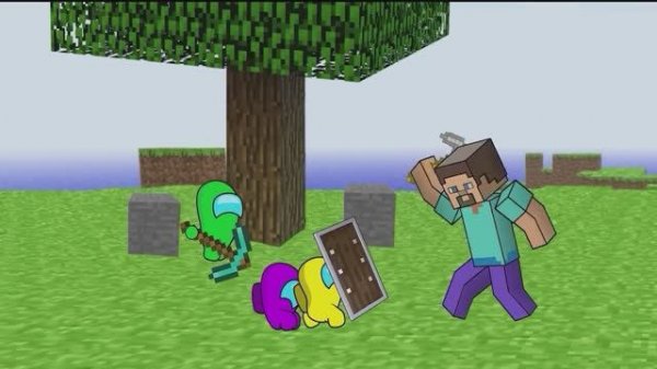 АМОНГ АС ПРОТИВ СТИВА