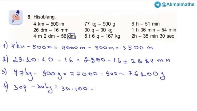 4-SINF MATEMATIKA 37-DARS: