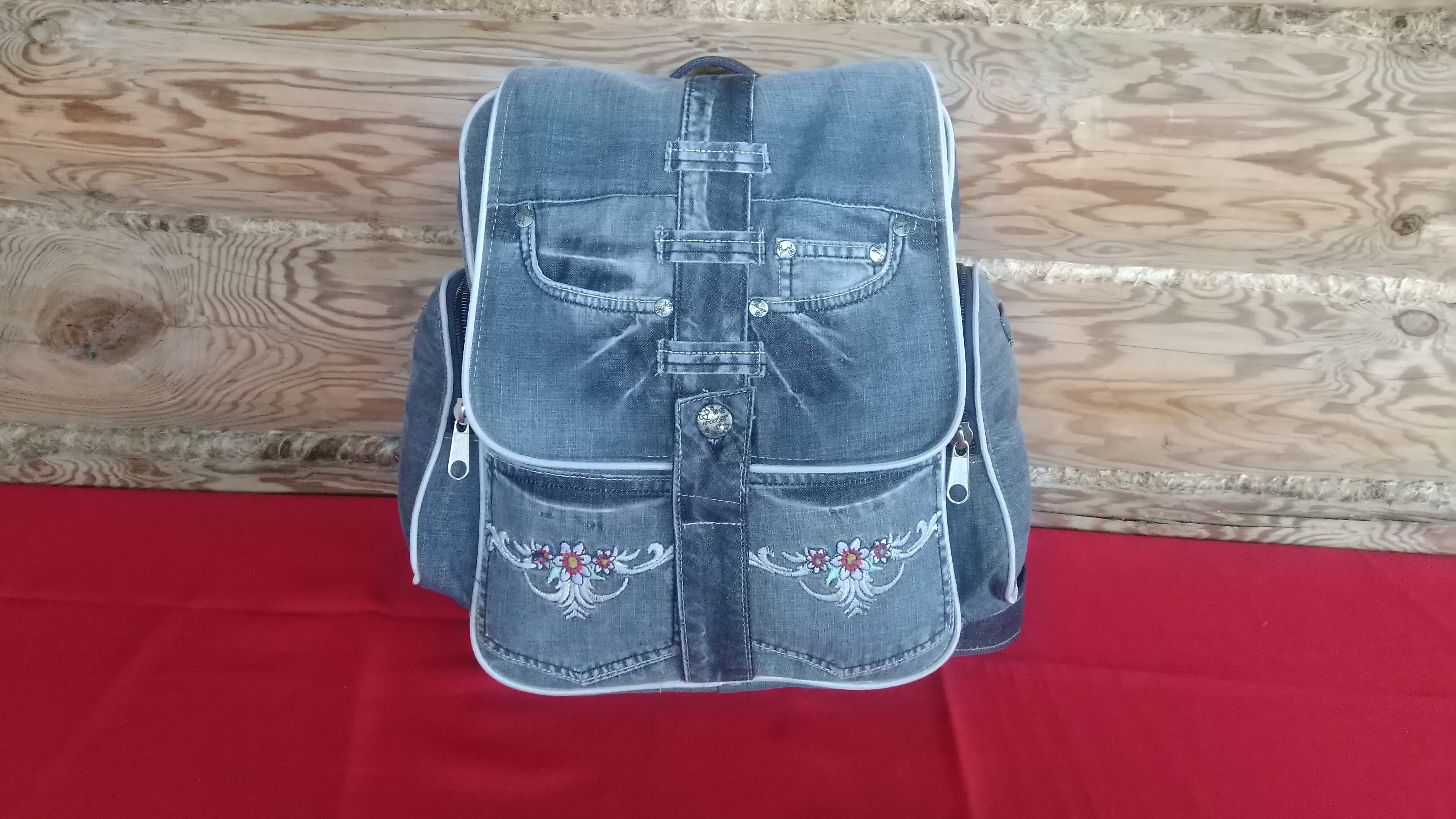DIY Bag Jeans Fantasy Рюкзак из джинсов своими руками полный МК и выкройка Джинсовая Фантазия смотреть онлайн