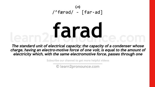 Pronunciation of Farad | Definition of Farad смотреть онлайн