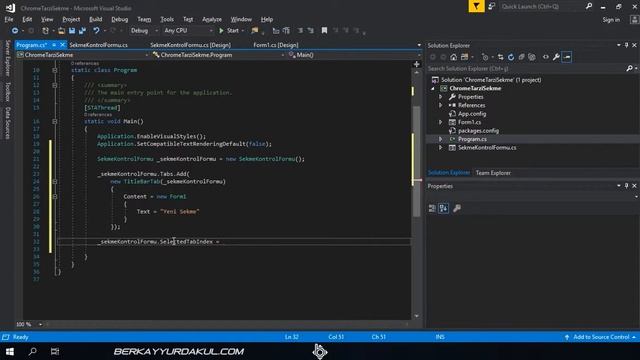 C# Web Tarayıcı 1 - Windows Form uygulamasında Chrome tarzı sekme yapısı смотреть онлайн