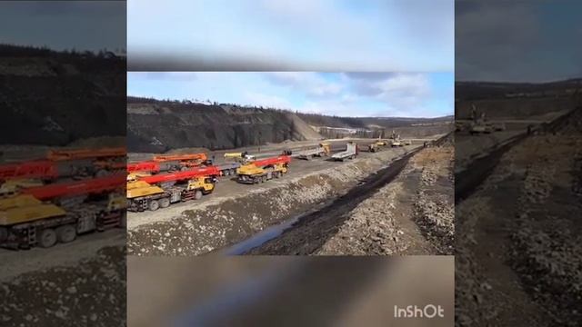 ГОК "Инаглинский", "Колмар": праздничное передвижение колонн спецтехники, посвящённое Дню Победы! смотреть онлайн