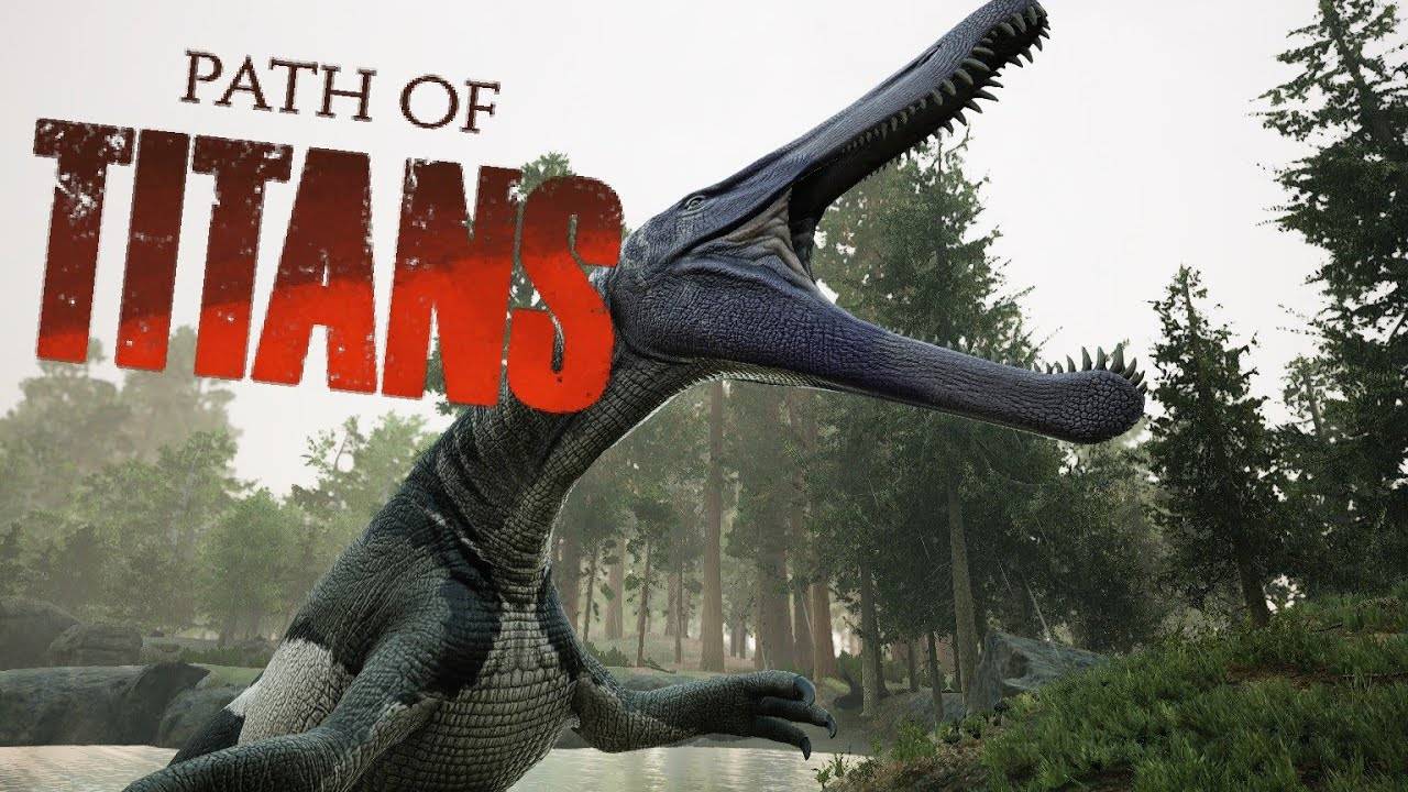 Path of Titans  Растим крока , и строим гнездо на сервере Prehistoric Planet Realism