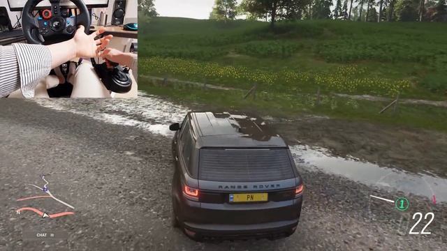 RANGE ROVER SPORT SVR Off load Forza Horizon 4 | (Steering Wheel w/ Clutch + Shifter) gameplay G29 смотреть онлайн