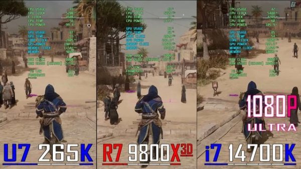 CORE U7 265K vs RYZEN 7 9800X3D vs INTEL i7 14700K || PC GAMES BENCHMARK TEST ||