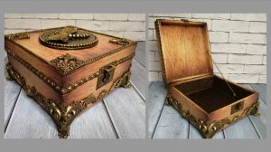 Шкатулка для украшений из картонной коробки своими руками!