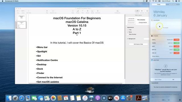 Apple macOS Foundation For Beginners | macOS Catalina | Version 10.15 | Part 1 смотреть онлайн