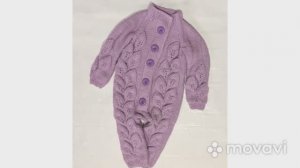 Комбинезон спицами.  Милейший комбинезон!!! Узор листья!!! Детский комбинезон спицами