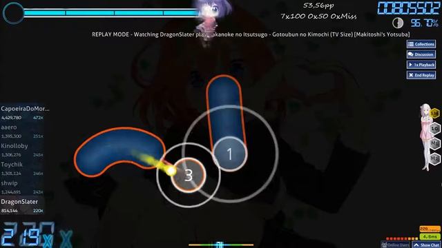 Osu! 2 место в списке моих рекордов - 102 pp. Gotoubun no Kimochi (TV Size) Nakanoke no Itsutsugo смотреть онлайн