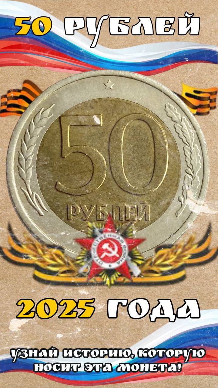 50 рублей 2024 года Юбилей победы советского народа в ВОВ 1941-1945 смотреть онлайн