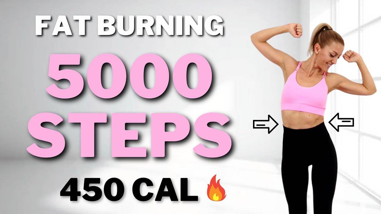 🔥5000 ШАГОВ ТУРБО-ХОДЬБА🔥 Домашняя тренировка ходьбы с акцентом на пресс для стройного тела🔥 смотреть онлайн