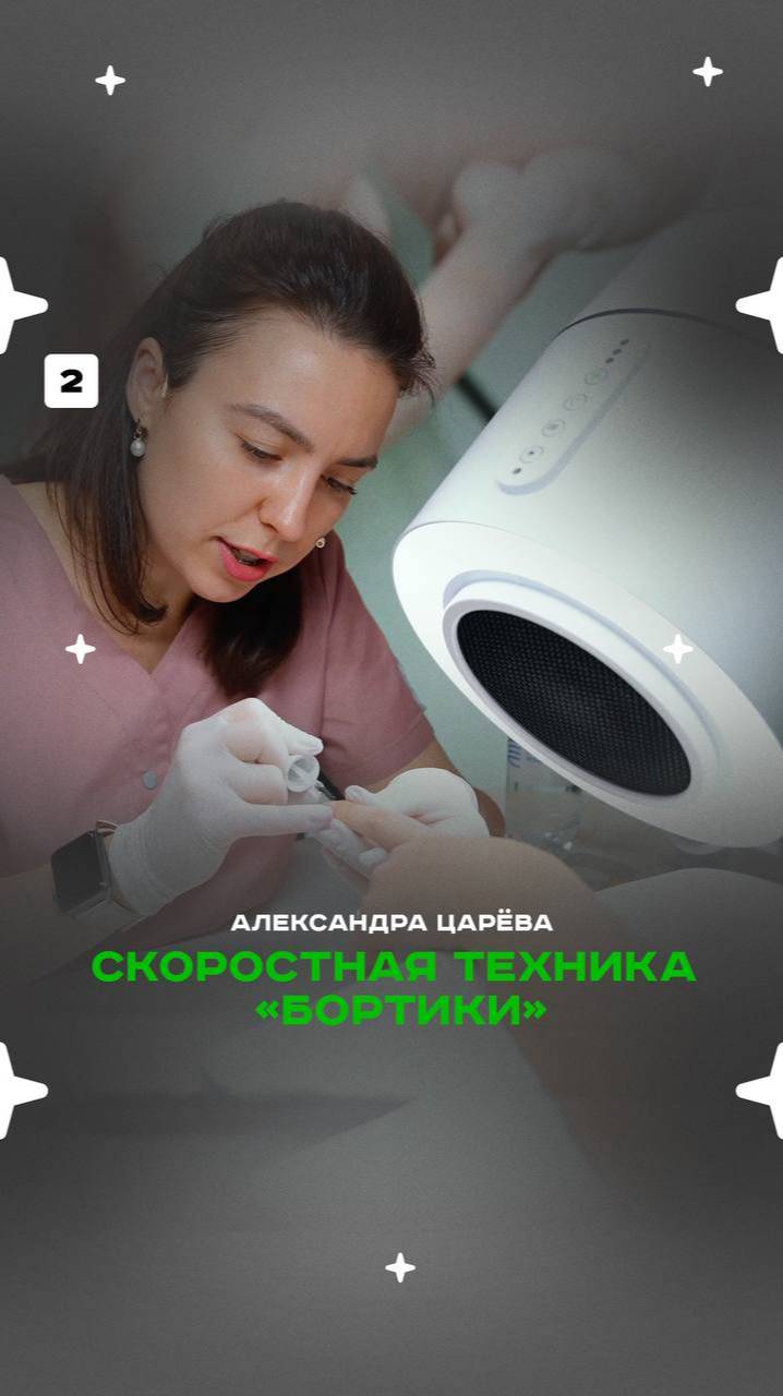 Маникюр в скоростной технике «бортики». Мастер-класс от Александры Царёвой, медиа-технолога RuNail смотреть онлайн
