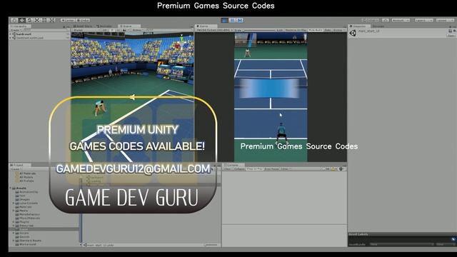 3D Tennis Game Source Code – Исходный код игры на Unity смотреть онлайн
