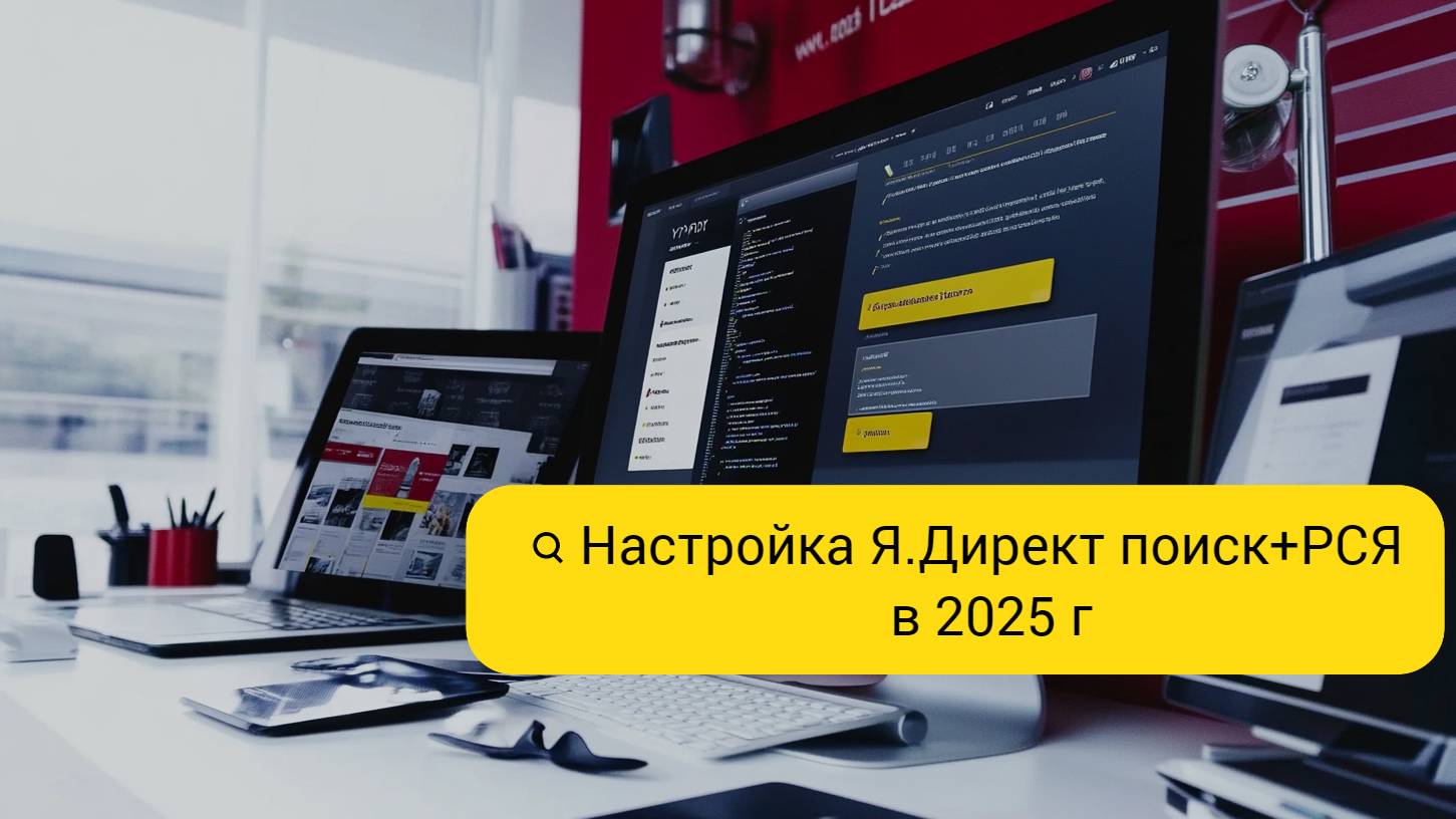 Яндекс директ. Пошаговая настройка рекламной кампании Поиск+РСЯ в 2025 году смотреть онлайн