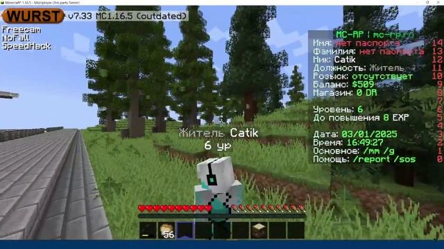 Wurst 1 из лучших бесплатных читов на майнкрафт.