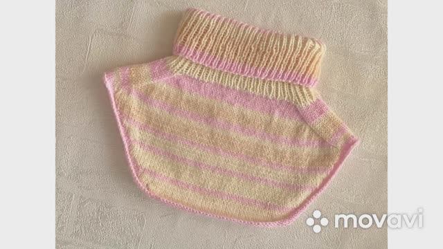 Манишка на 3-4 года. Манишка спицами. Детская манишка. Вязаная манишка