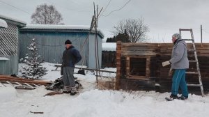 Разбираем старую баню ,шашлык на ужин .