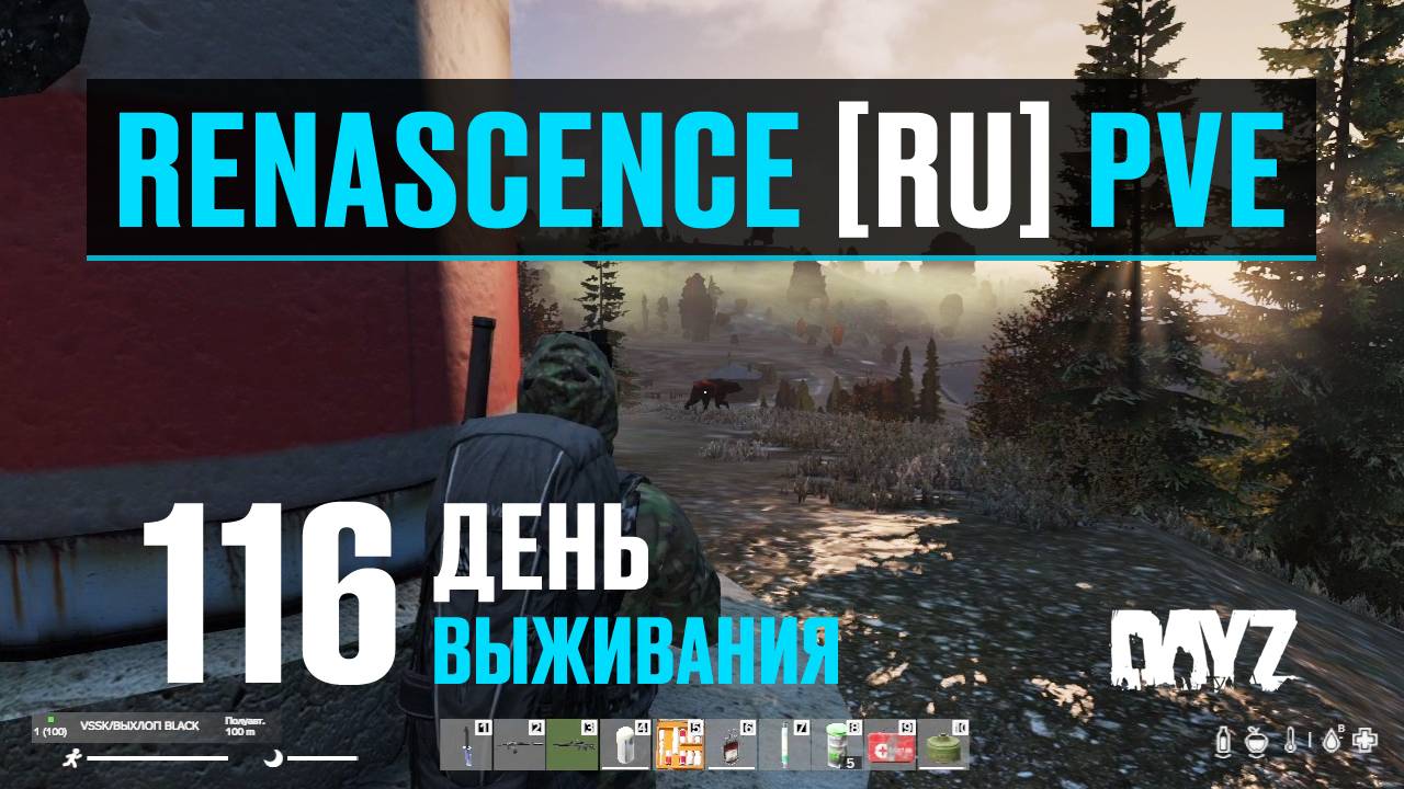 DayZ. RENASCENCE [RU] PVE. 116 день выживания. Удачная вылазка на Скалистый остров. смотреть онлайн