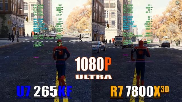 RYZEN 7 7800X3D vs ULTRA 7 265KF || PC GAMES BENCHMARK TEST || смотреть онлайн